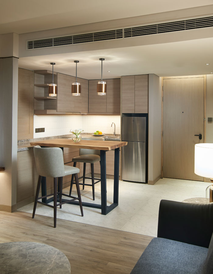 Kitchen Area in Club Two Bedroom Corner Suite - 아마리 방콕