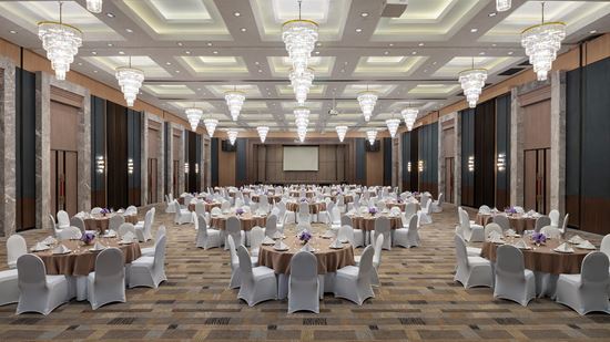 Pacific Grand Ballroom - Round Table Set Up Pacific Grand Ballroom - Round Table Set Up