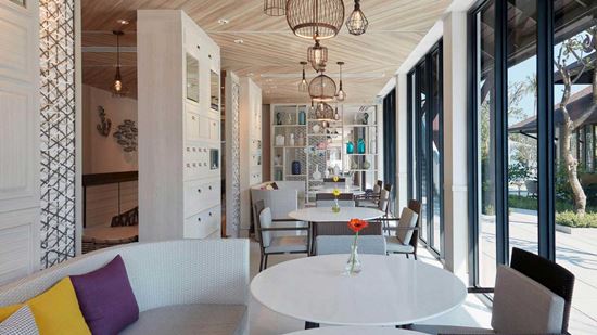 Indoor seating area at Amaya Café Indoor seating area at Amaya Café