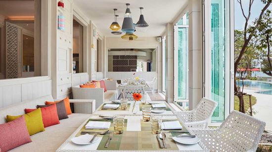 Seating area at Amaya Food Gallery Seating area at Amaya Food Gallery