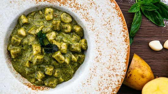 Pasta - Gnocchi al pesto gorgonzola - Prego Pattaya Pasta - Gnocchi al pesto gorgonzola - Prego Pattaya
