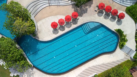 Top View at swimming pool