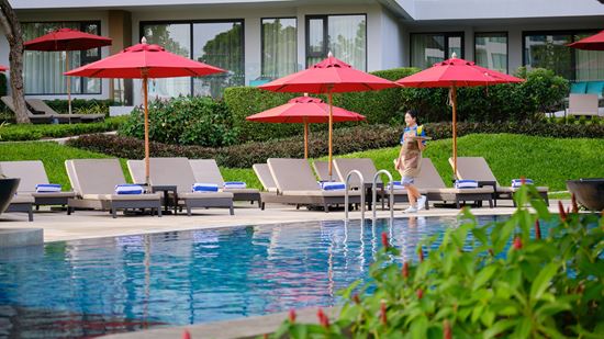 Service at swimming pool Service at swimming pool