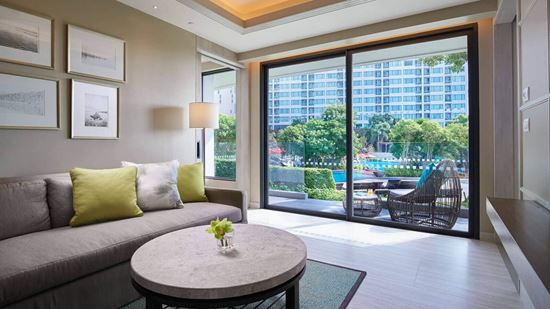 Living room view in Amari Suite Poolside