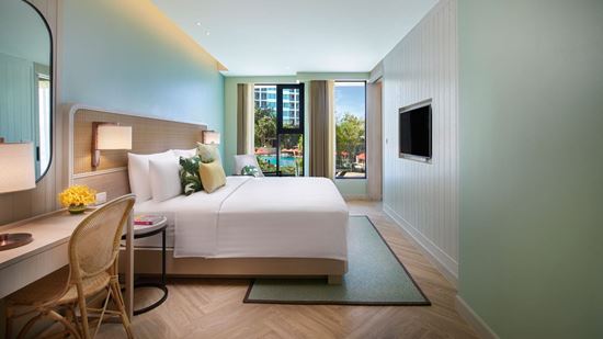 Master bedroom in Amari Suite Poolside
