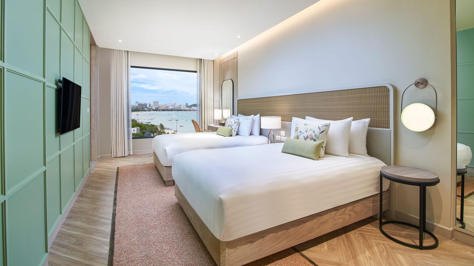 Twin beds in second bedroom in Amari Suite - أماري المحيط باتايا