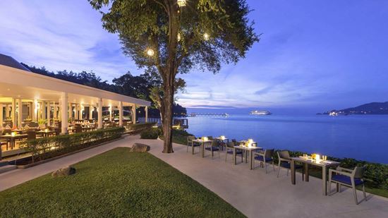 Outdoor seating at Rim Talay Outdoor seating at Rim Talay