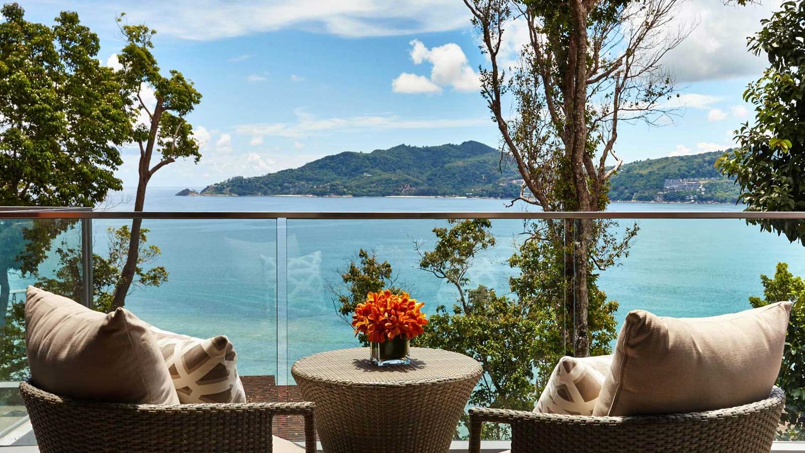 Balcony in Club Two Bedroom Suite Ocean View Balcony - Amari Phuket