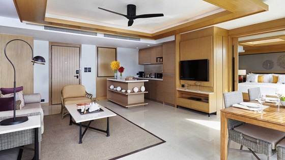 Separate living and dining room in Two Bedroom Suite Ocean Coral Lounge - Amari Phuket