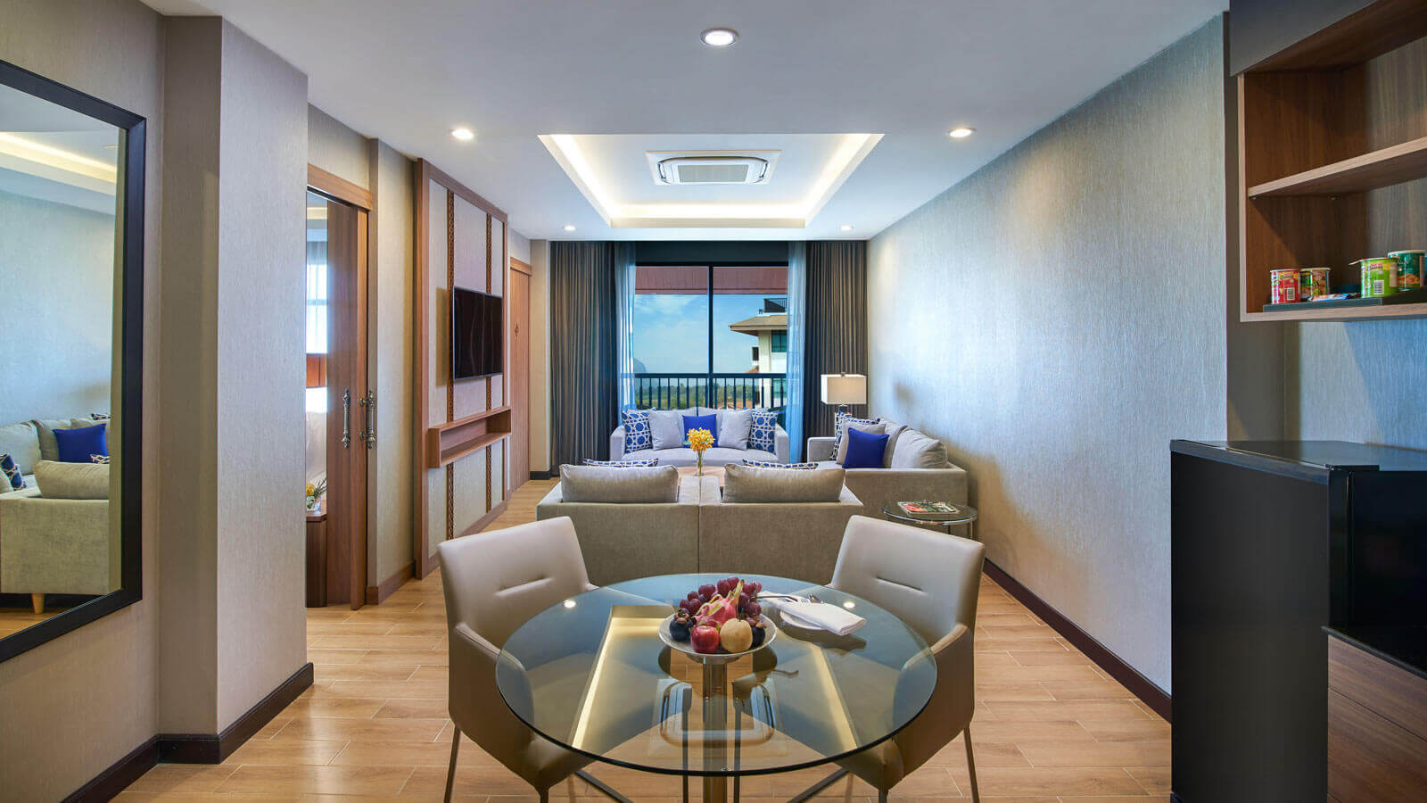Separate living and dining room in One Bedroom Suite River View with Balcony - Amari Vang Vieng