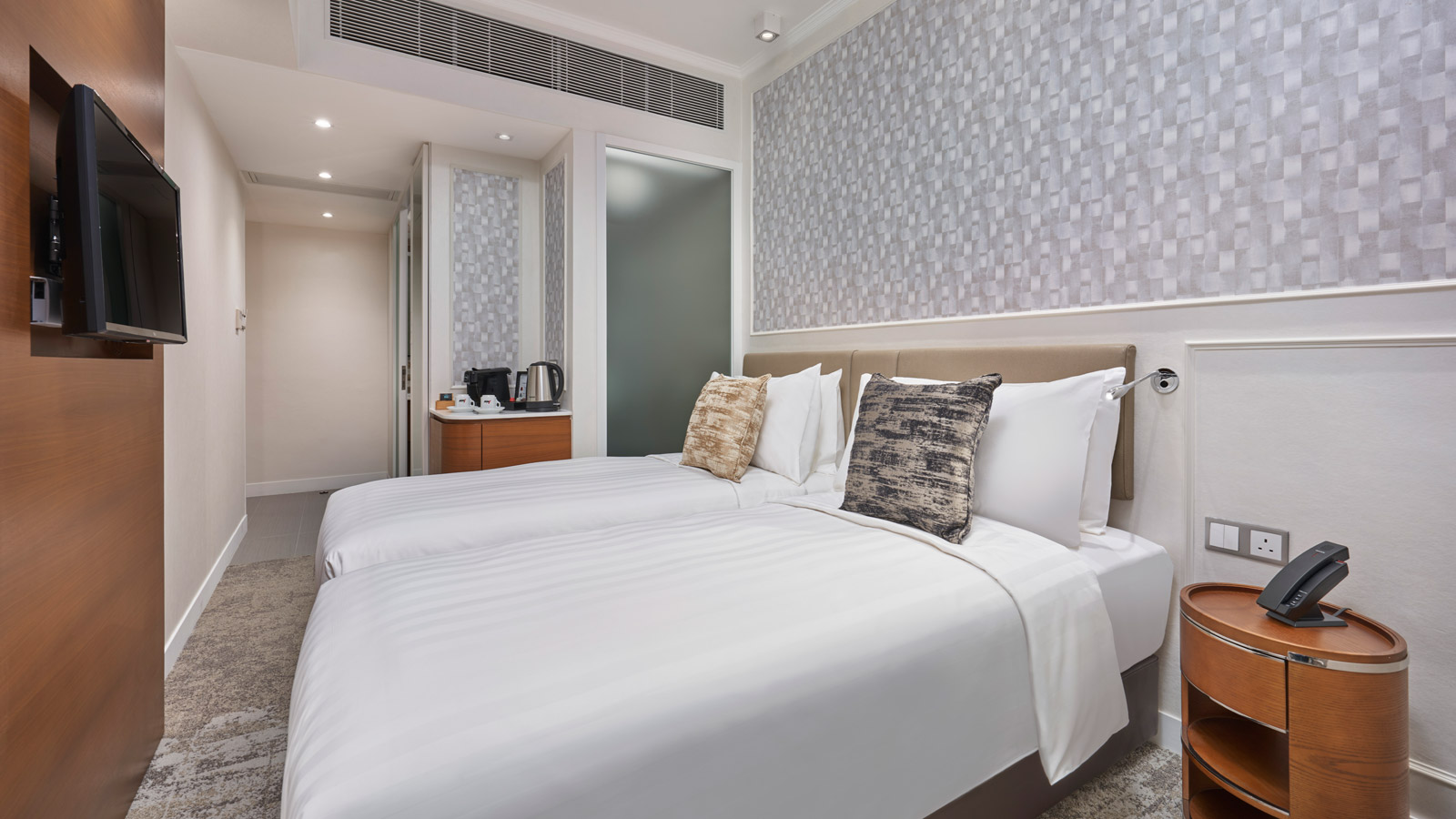 豪華海景兩張單人床房 - 麗富酒店 （圖片僅供參考，或與實際環境略有不同） - 香港麗富酒店