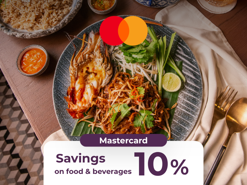 Enjoy 10% discount on food & beverages