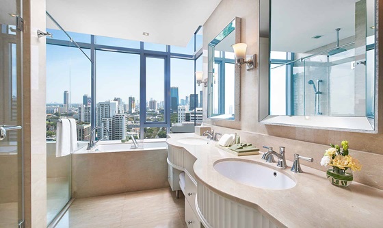 Master bathroom in Three Bedroom Suite - Oriental Residence Bangkok