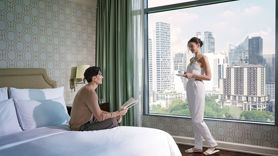 Couple in Two Bedroom Suite - Oriental Residence Bangkok