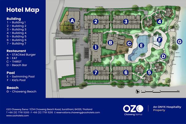 Resort Map - OZO Chaweng Samui