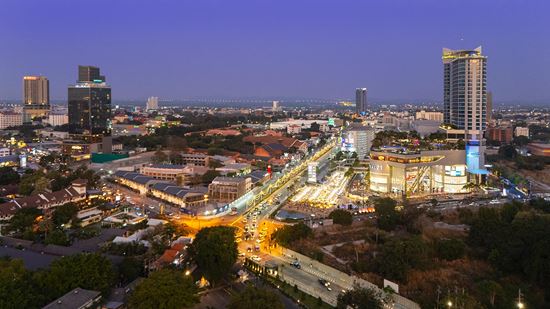 CIty View Drone Shot CIty View Drone Shot