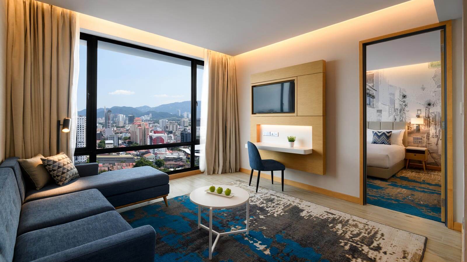 One Bedroom Suite - Living Room - 槟城遨舍乔治市酒店