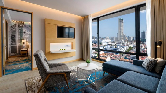 Two Bedroom Suite - Living Room - 槟城遨舍乔治市酒店