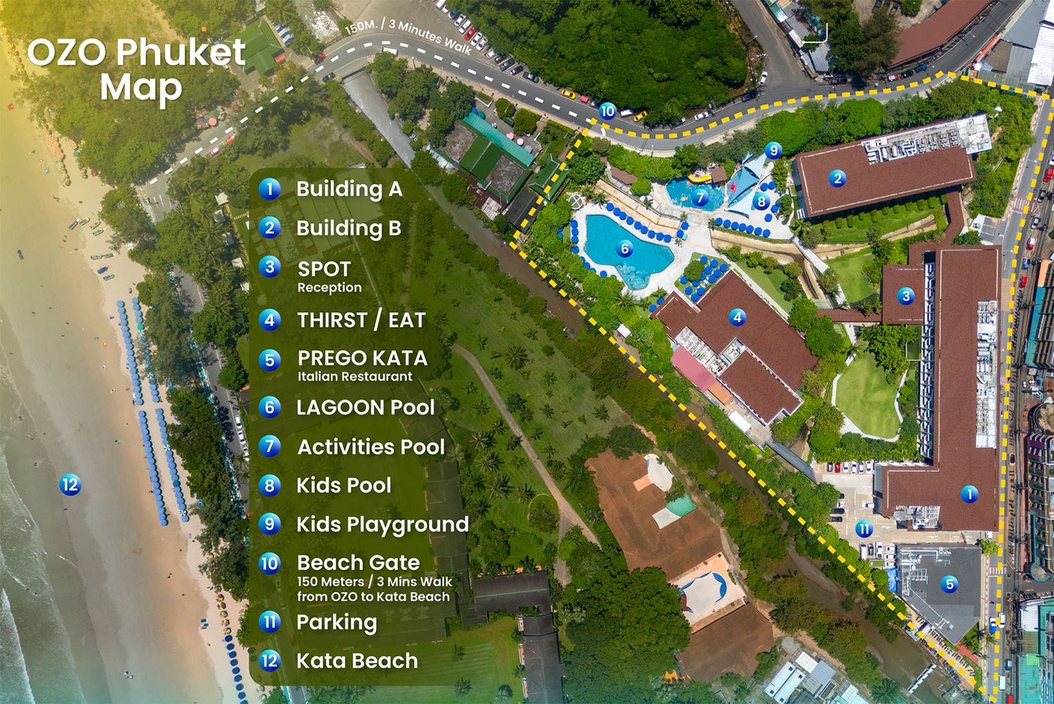 Resort Map - OZO Phuket