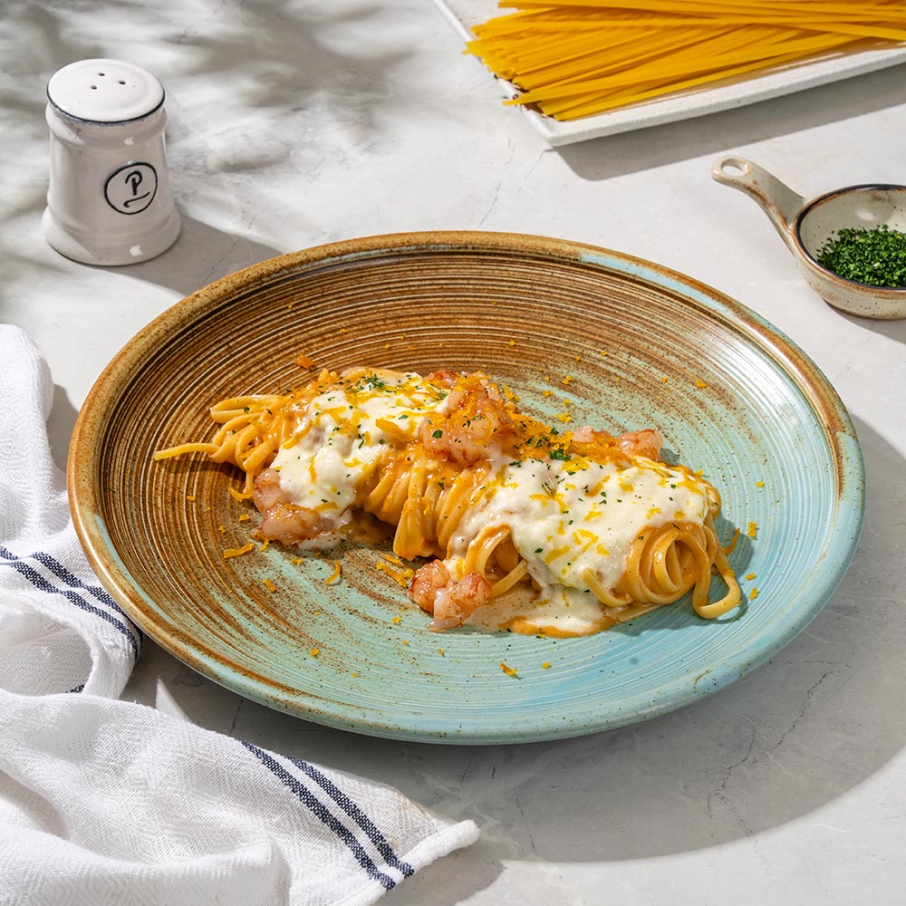 Linguine Gamberi e Burrata