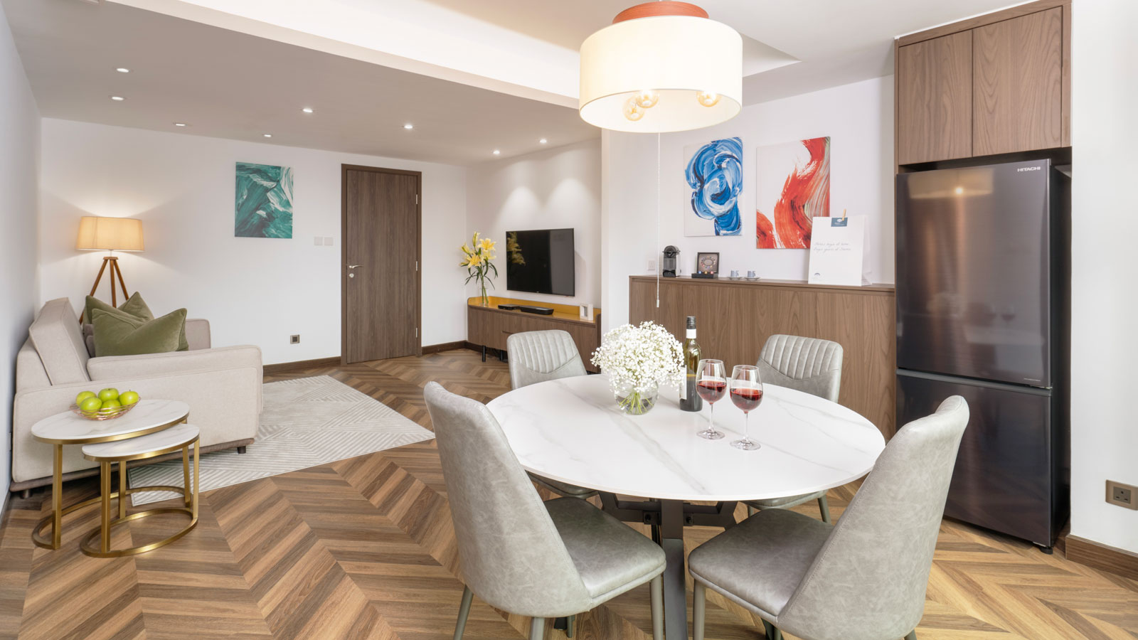 Luxury One Bedroom - Living and Dining Room - Shama Central Hong Kong