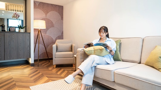 Luxury One Bedroom - Living Room - Shama Central Hong Kong