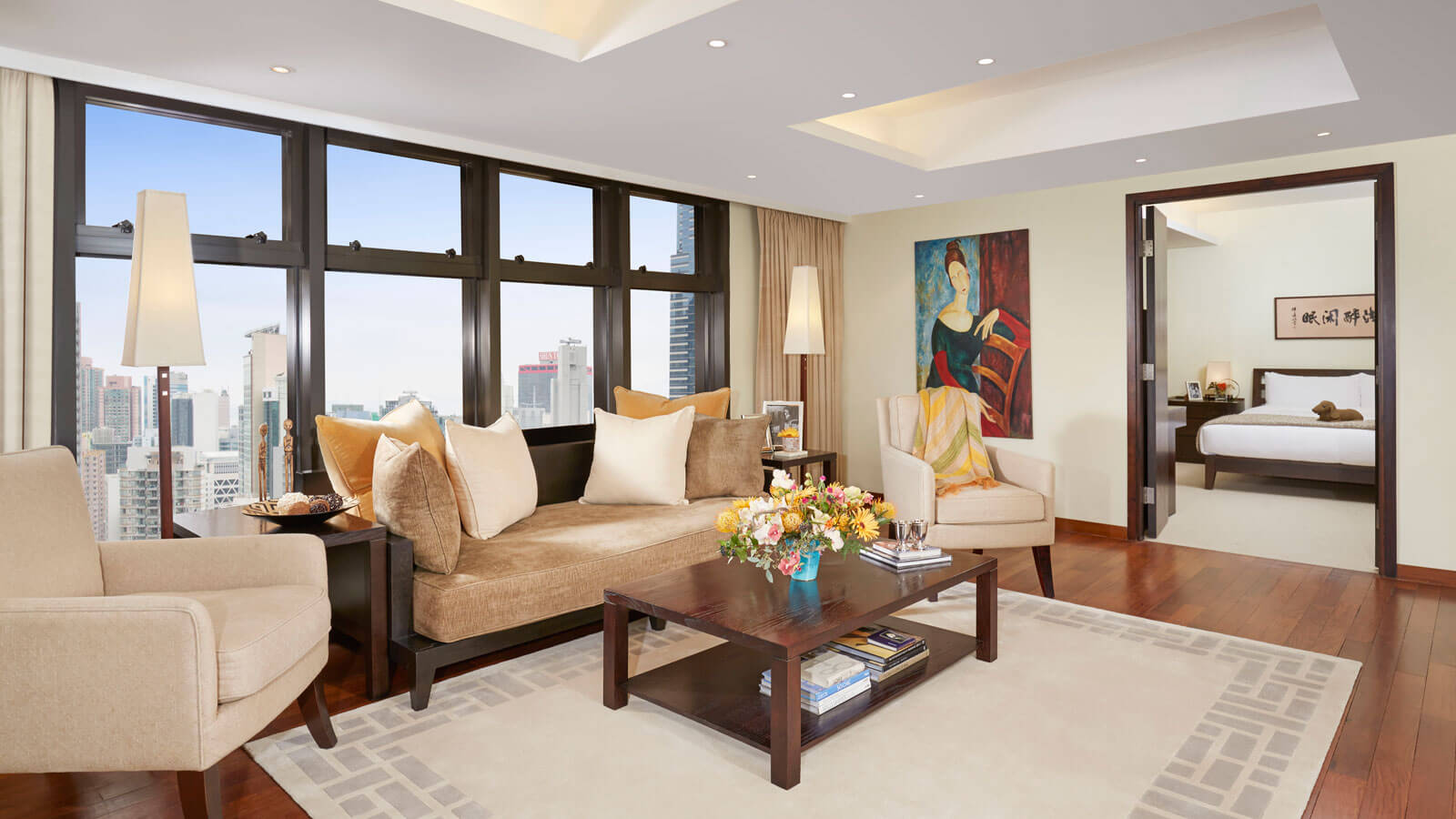 頂層套房的客廳 - 香港莎瑪中環服務式公寓 - 香港莎瑪中環服務式公寓