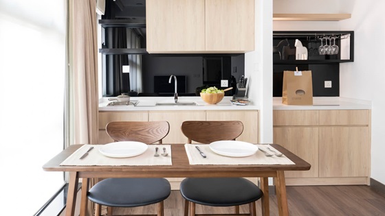 Studio - Dining Area & Kitchenette - Shama Central Hong Kong