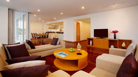 Three Bedroom - Living room at Shama Ekamai Bangkok Three Bedroom - Living room at Shama Ekamai Bangkok