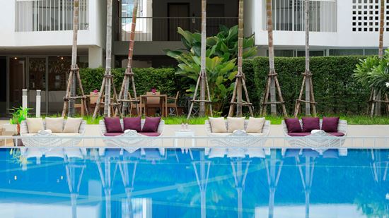 Swimming pool at Shama Ekamai Bangkok Swimming pool at Shama Ekamai Bangkok
