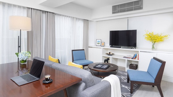 Luxury One Bedroom - Living Room - Shama Fortress Hill Hong Kong