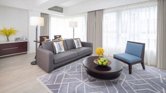 Luxury One Bedroom - Living Room - Shama Fortress Hill Hong Kong