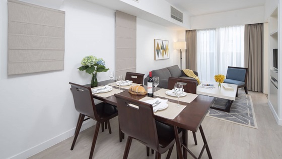 One Bedroom with Balcony - Living Room - Shama Fortress Hill Hong Kong