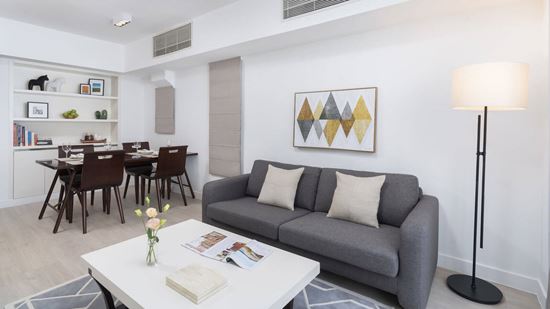 One Bedroom with Balcony - Living Room