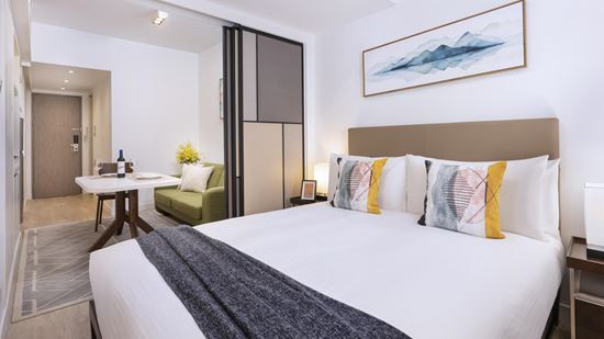 One Bedroom - Living Area and Bedroom One Bedroom - Living Area and Bedroom