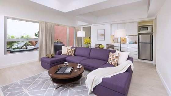 Two Bedroom with Terrace - Living Room - Shama Fortress Hill Hong Kong