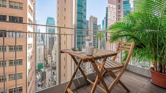 One Bedroom with Balcony - Balcony - Shama Hollywood Hong Kong