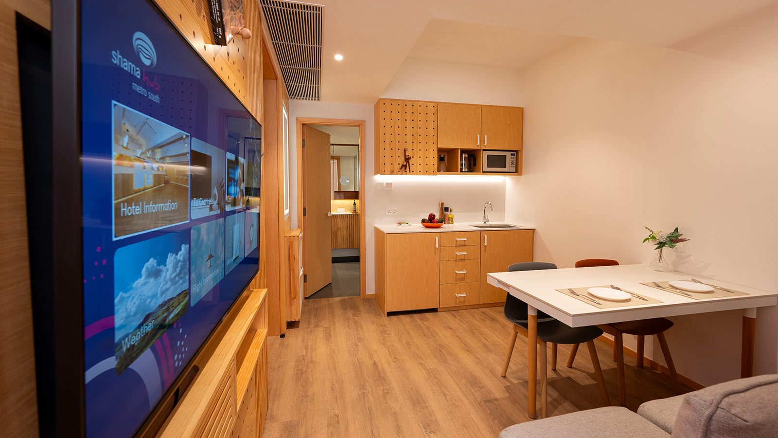 Studio Deluxe City View - Living Area and Kitchenette - Shama Hub Metro South Hong Kong