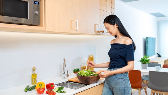 Studio Deluxe Mountain View - Kitchen Lifestyle - Shama Hub Metro South Hong Kong
