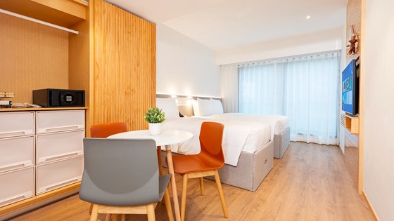Studio Mountain View - Twin Beds Overview - Shama Hub Metro South Hong Kong