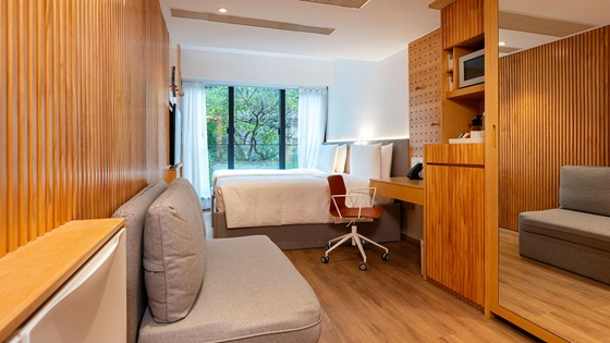 Studio Mountain View - Twin Beds Overview - Shama Hub Metro South Hong Kong