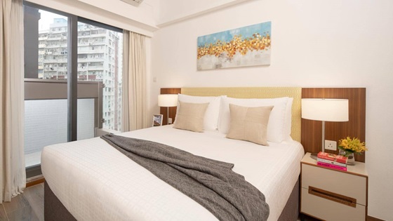 One Bedroom with Balcony - Bedroom and Balcony - Shama Island North Hong Kong