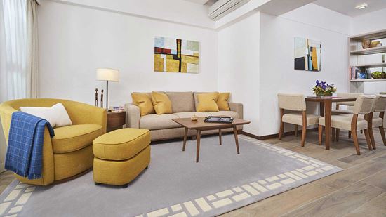 One Bedroom with Balcony - Living Room