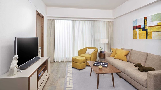 One Bedroom with Large Terrace - Living Room - 샤마 아일랜드 노스 홍콩