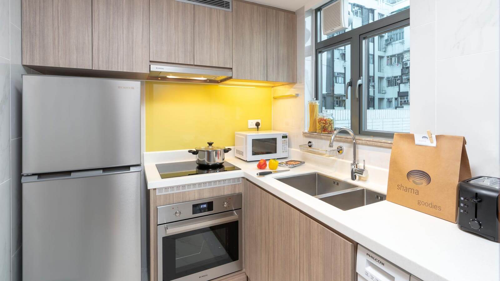  兩房單位連露台的廚房 - 香港莎瑪港島北服務式公寓 - 香港莎瑪港島北服務式公寓
