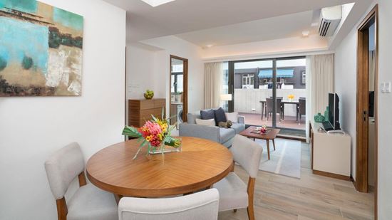 Two Bedroom with Terrace - Living Room and Dining Area