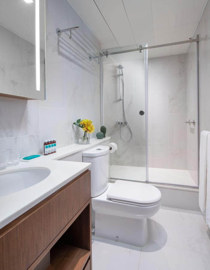 兩房單位的次浴室 - 香港莎瑪港島北服務式公寓 - 香港莎瑪港島北服務式公寓
