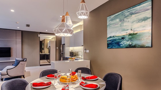 Shama Suasana Johor Bahru - Executive Three Bedroom Suite Dining Area - Shama Suasana Johor Bahru