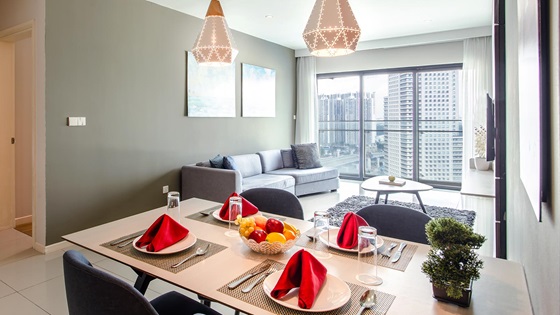 Shama Suasana Johor Bahru - Two Bedroom Suite Living and Dining Area - Shama Suasana Johor Bahru
