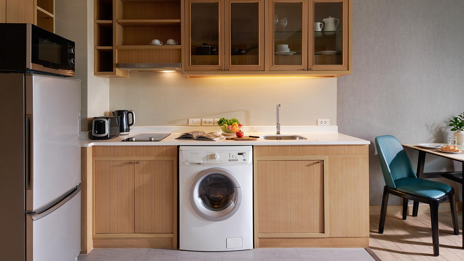 One Bedroom - Kitchen - 曼谷莎瑪阿索克湖景服務式公寓